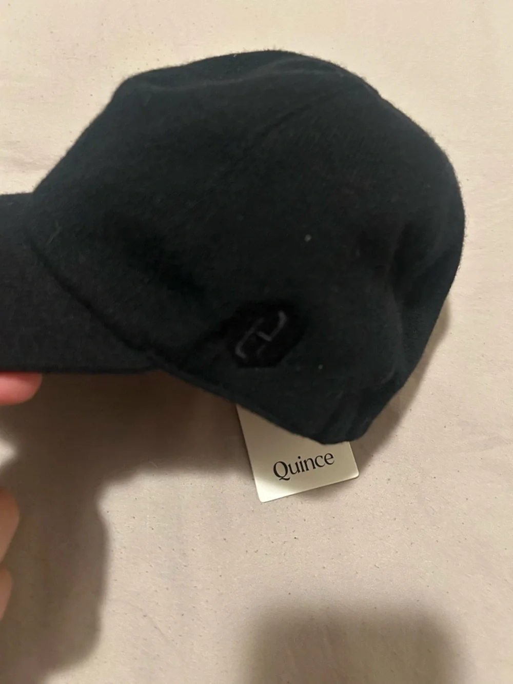 Quince Men's Black Baseball Cap with Minimal Profile